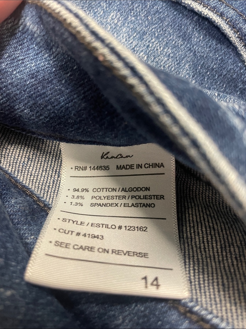 KanCan Medium Blue Frayed Hem Cropped Jeans - Picture 4 of 4